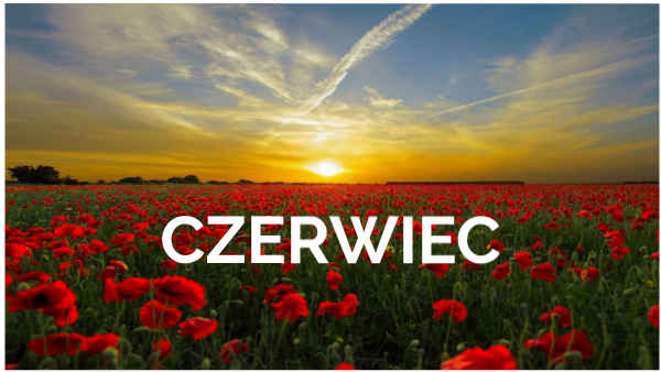 Napis czerwiec