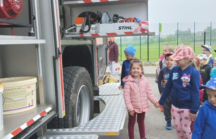 Spotkanie z Ochotniczą Strażą Pożarną w Trzcianie