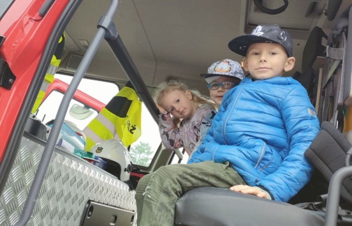 Spotkanie z Ochotniczą Strażą Pożarną w Trzcianie