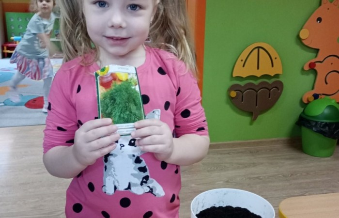 Zielony ogródek w grupie Smerfów