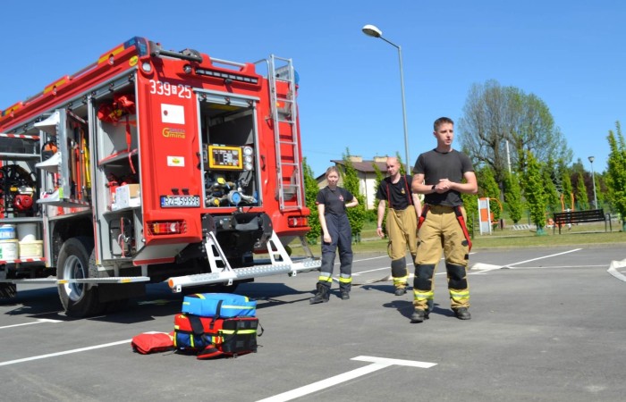 Spotkanie ze strażakami z Ochotniczej Straży Pożarnej w Trzcianie