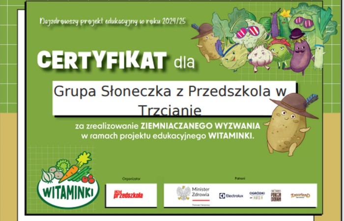 Ogólnopolski Projekt Edukacyjny „Witaminki”