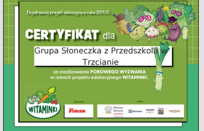 Ogólnopolski Projekt Edukacyjny „Witaminki”