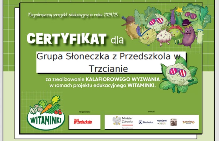 Ogólnopolski Projekt Edukacyjny „Witaminki”