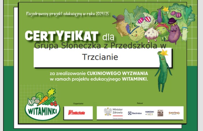 Ogólnopolski Projekt Edukacyjny „Witaminki”
