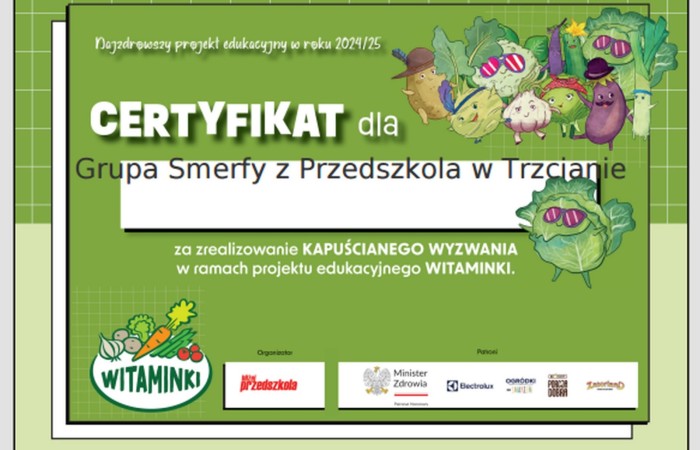 Ogólnopolski Projekt Edukacyjny „Witaminki”