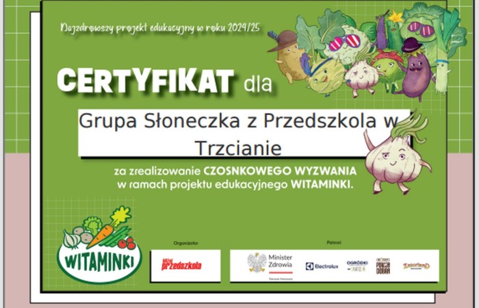 Ogólnopolski Projekt Edukacyjny „Witaminki”