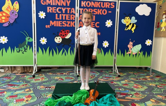 I miejsce w gminnym konkursie recytatorsko-literackim pt. „Mieszkaniec łąki”